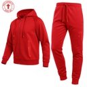 Red Small Men's Tech Fleece Hoodie & Jogger Set (Sizes, S to 3XL)